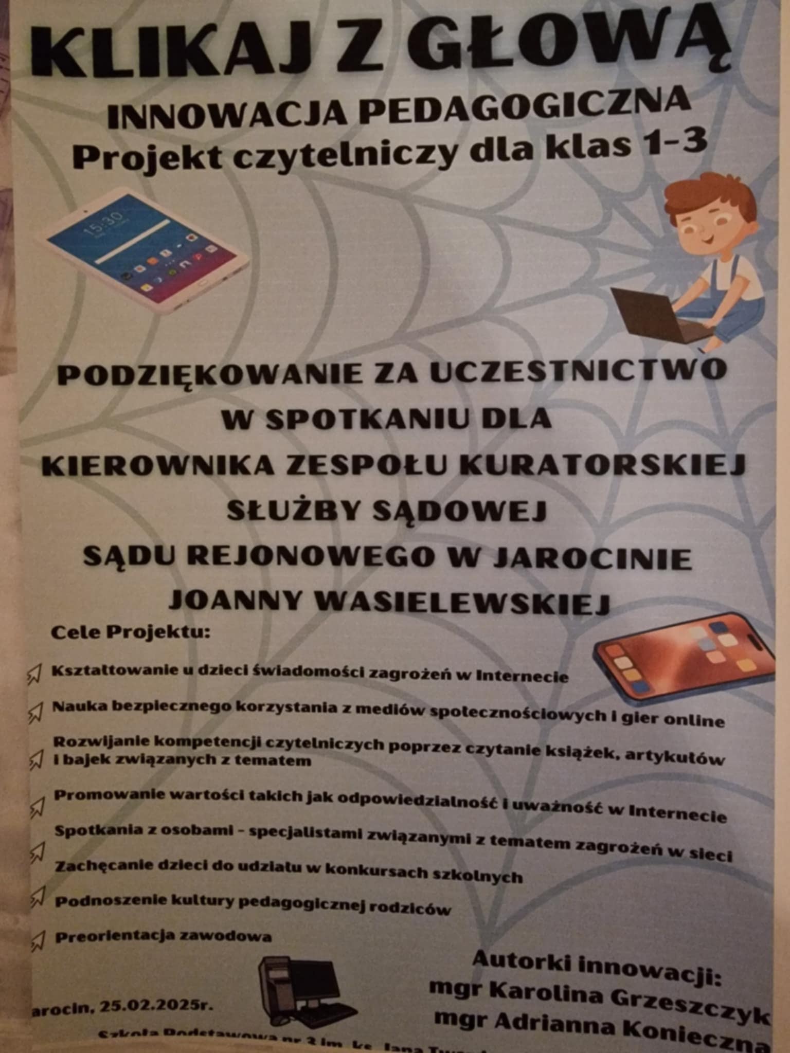 Klikaj z g�ow� - kolejny znany go�� w naszej szkole