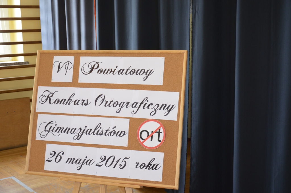 VI Powiatowy Konkurs Ortograficzny Gimnazjalist�w