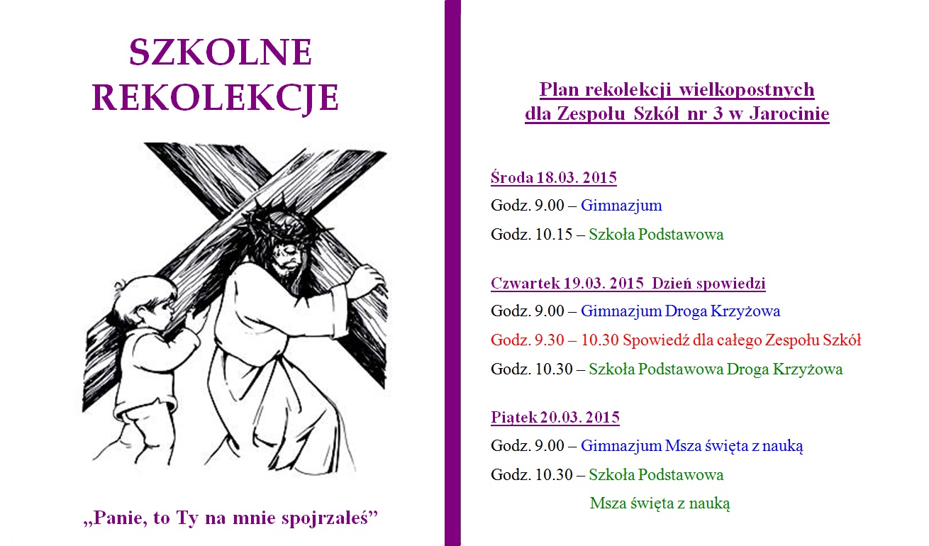Plan rekolekcji 2015