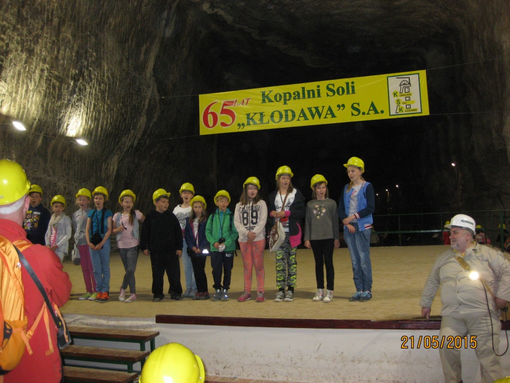 Wycieczka uczni�w klasy IV do kopalni soli w K�odawie