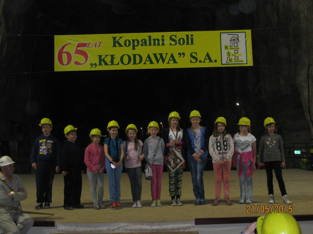 Wycieczka uczni�w klasy IV do kopalni soli w K�odawie