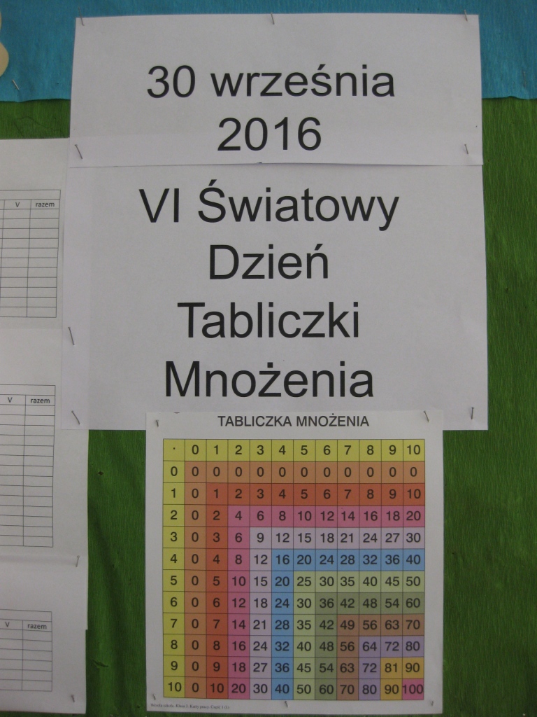 �wiatowy Dzie� Tabliczki Mno�enia 2016