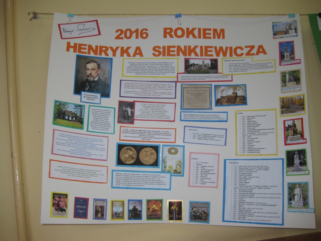Szkolny konkurs plastyczny o �yciu i tw�rczo�ci Henryka Sienkiewicza