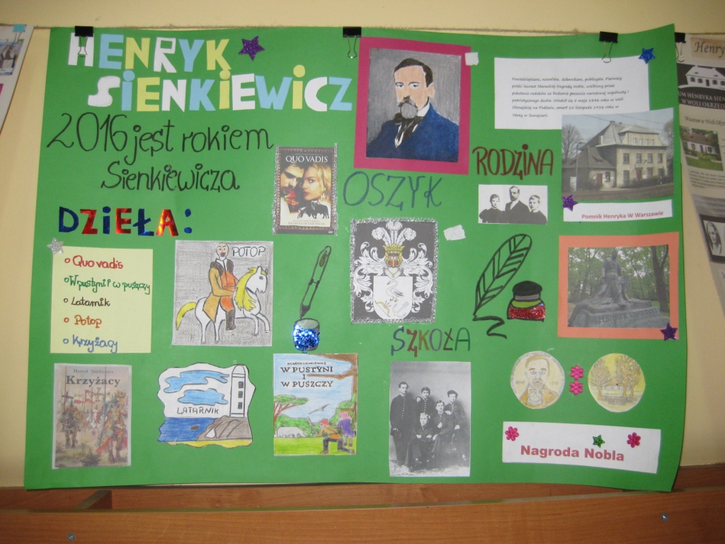 Szkolny konkurs plastyczny o �yciu i tw�rczo�ci Henryka Sienkiewicza