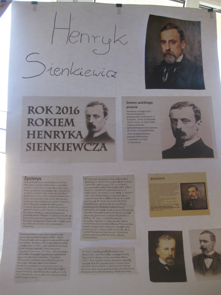 Szkolny konkurs plastyczny o �yciu i tw�rczo�ci Henryka Sienkiewicza