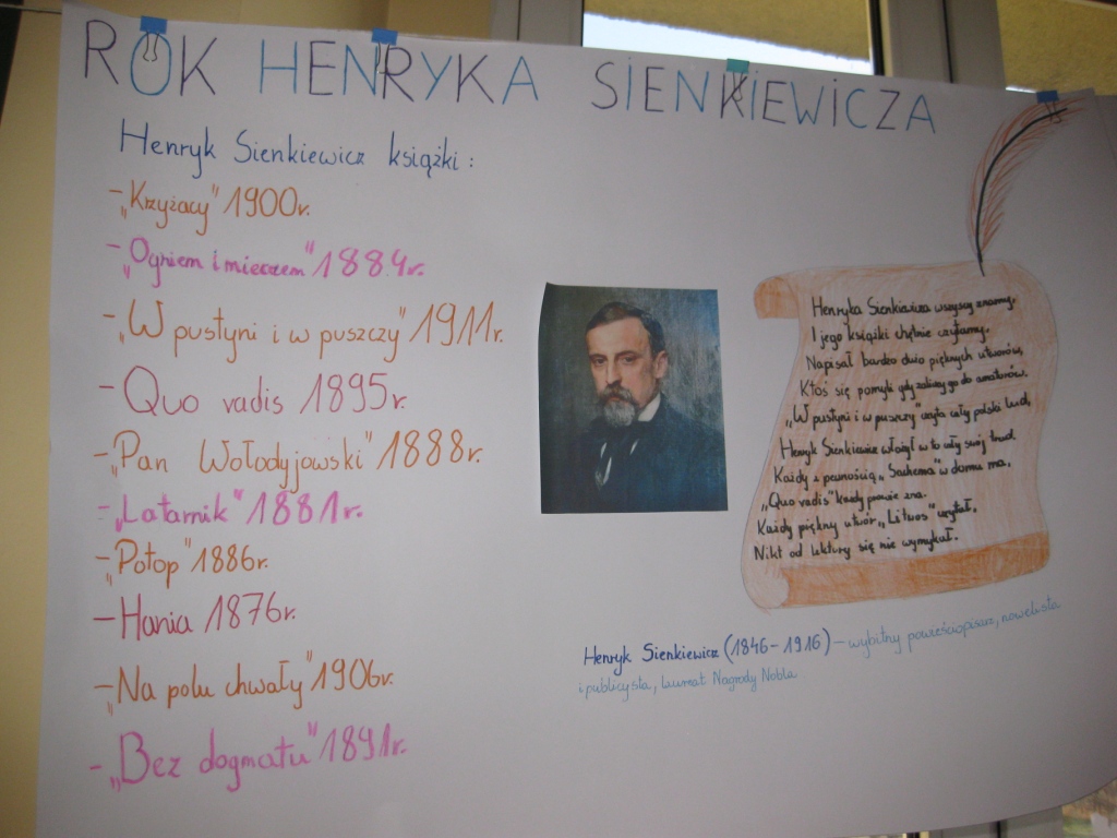 Szkolny konkurs plastyczny o �yciu i tw�rczo�ci Henryka Sienkiewicza