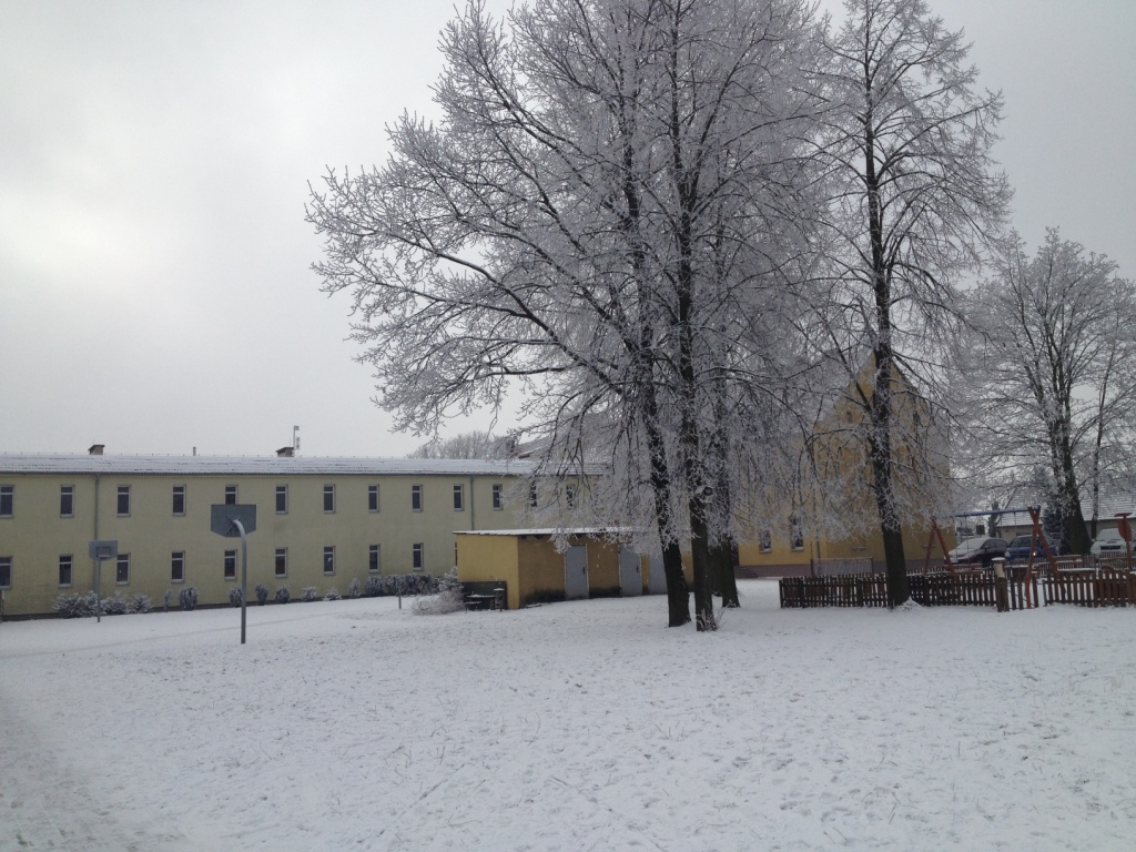 Zabawy na �niegu podczas zaj�� wychowania fizycznego