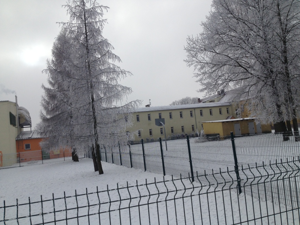 Zabawy na �niegu podczas zaj�� wychowania fizycznego