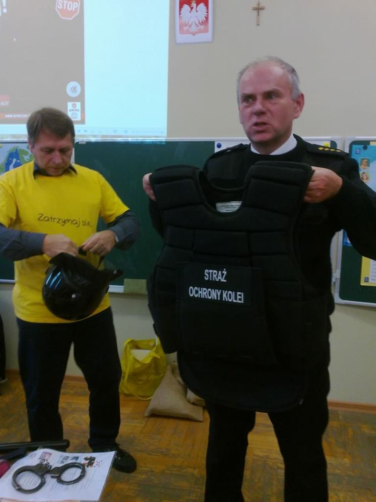 Spotkanie z przedstawicielami Stra�y Ochrony Kolei
